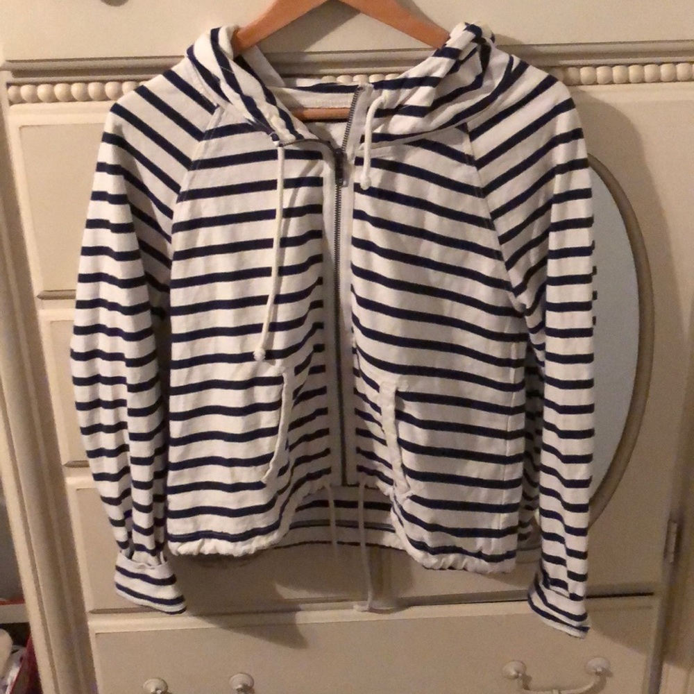 Stripped zip up